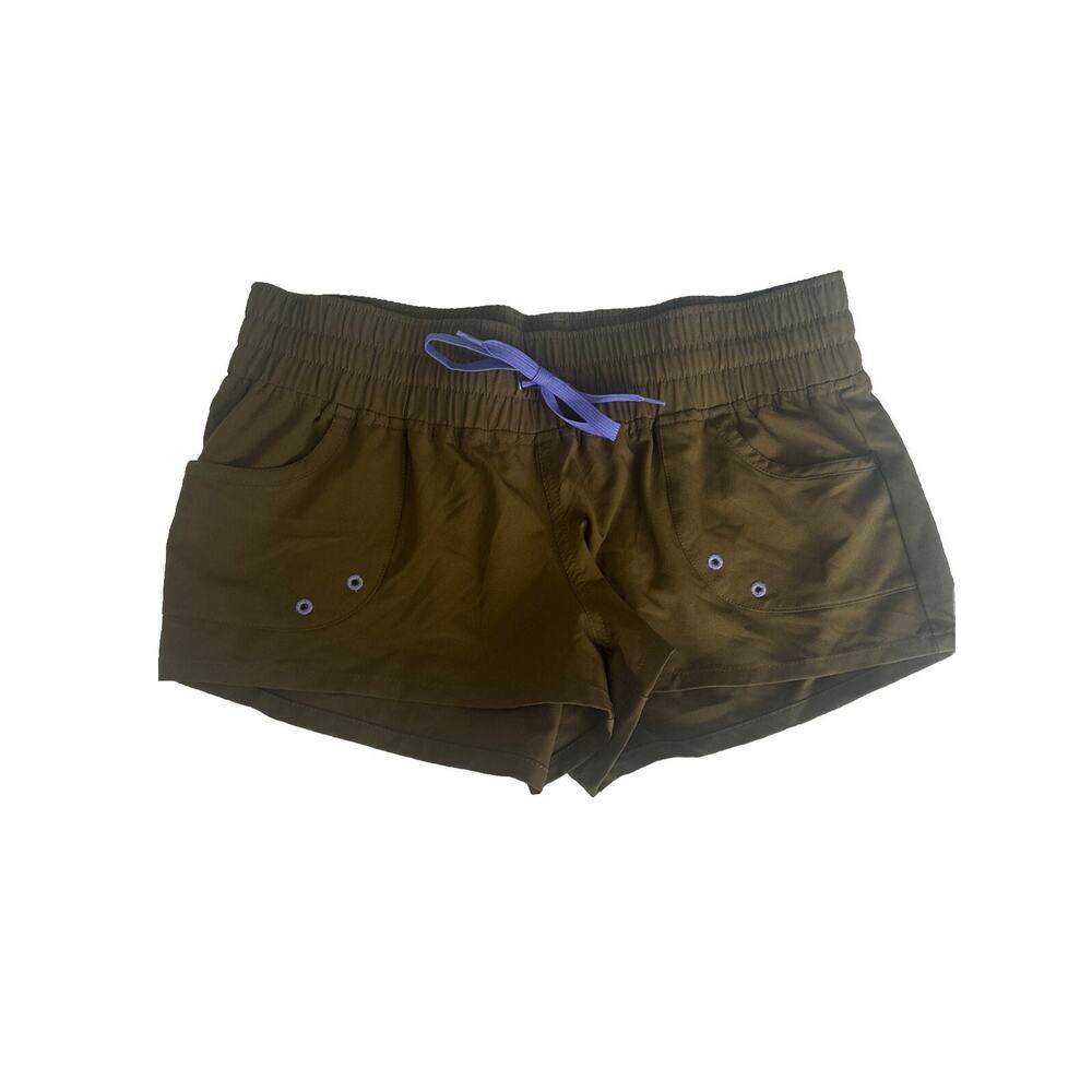 Patagonia Women’s Athletic Shorts Medium Olive Green Lightweight Outdoor